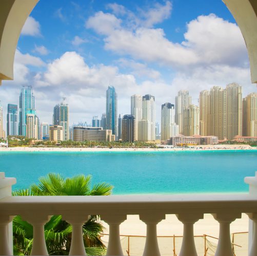 Dubai city, view from villa